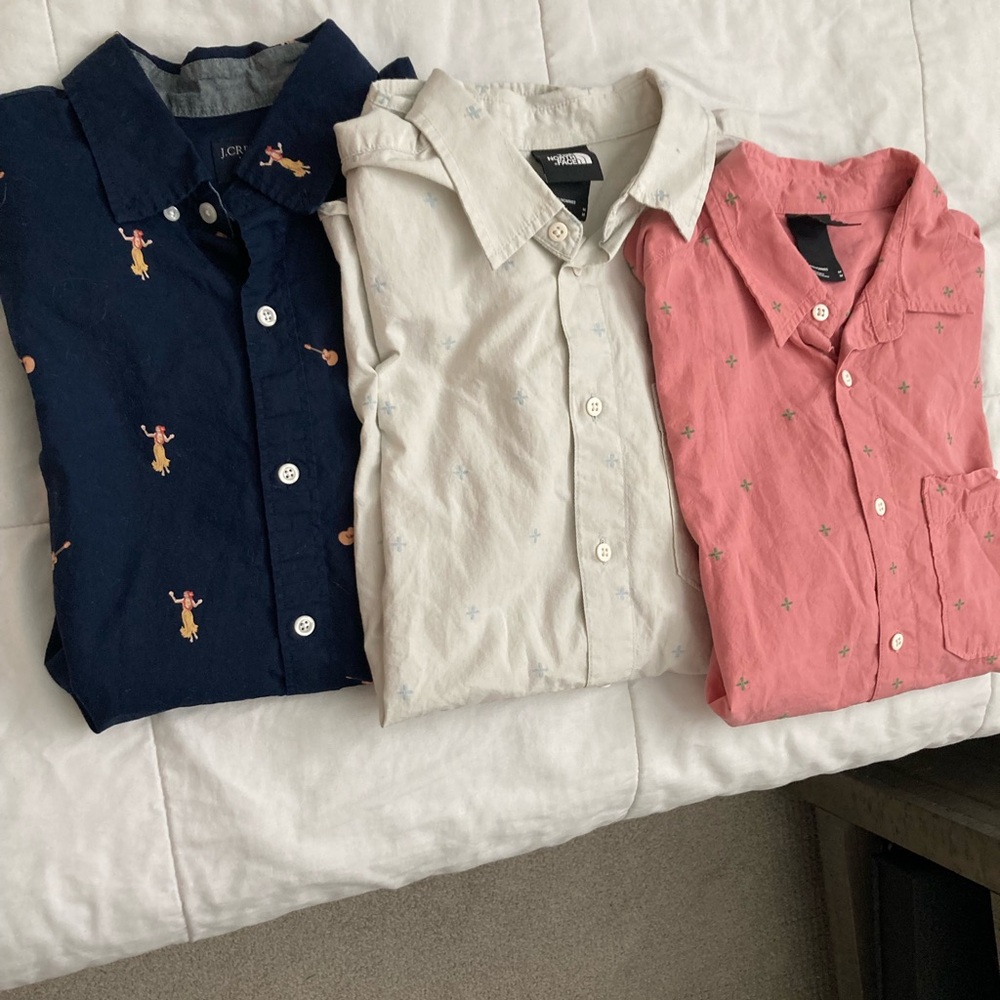 Bundle**Medium J Crew and North Face Short Sleeve